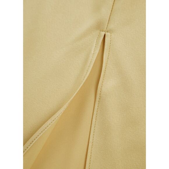 Blue Moonlight Open Back Satin Slit Long Dress - Picture 6 of 6